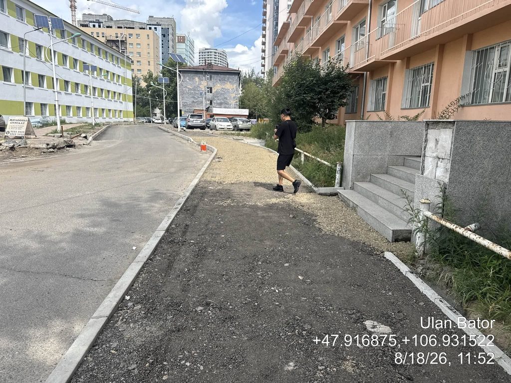 Орон сууцны хороолол дундах авто зам засвар шинэчлэлтийн ажлын явцын мэдээ
